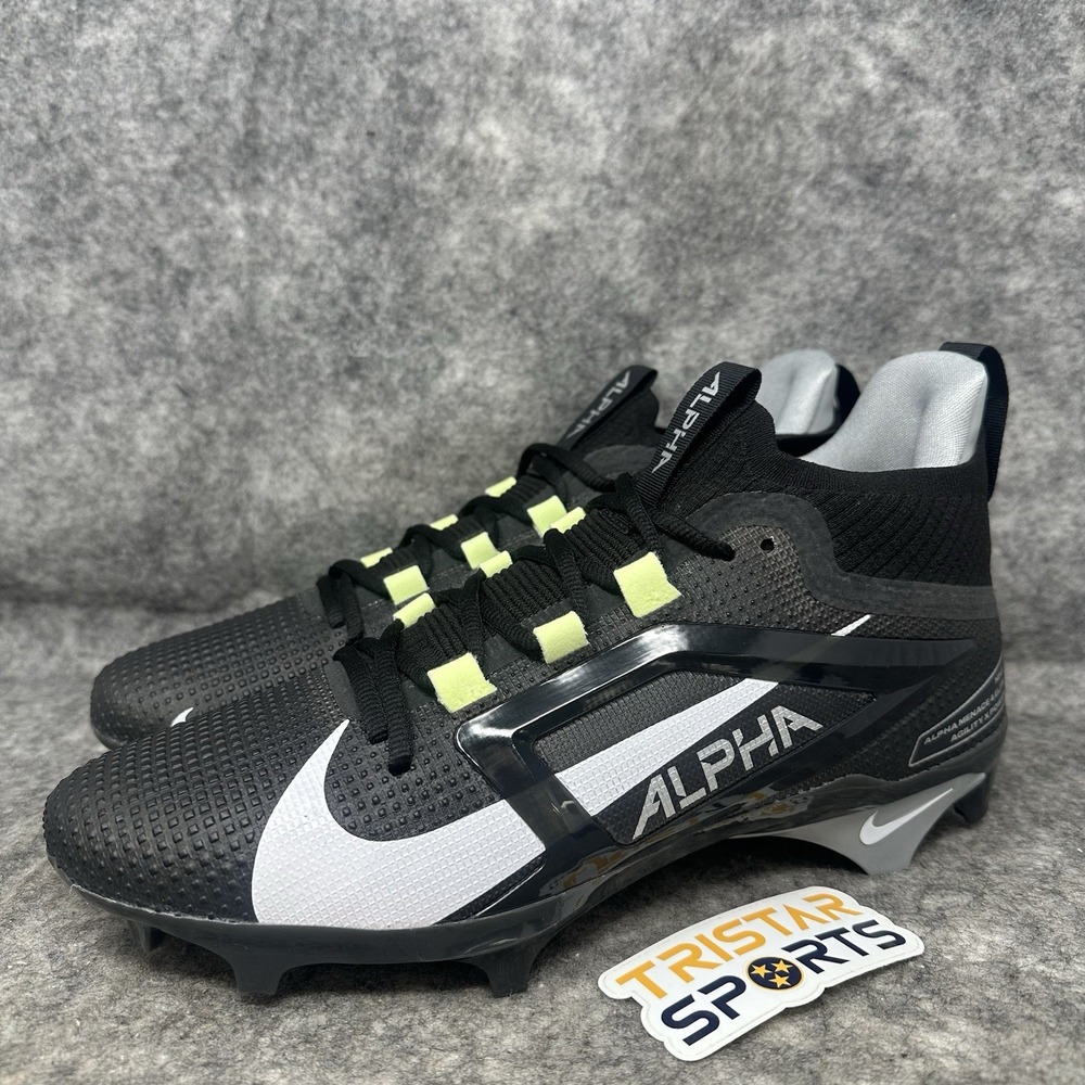 Nike Alpha Menace 4 Elite Football Cleats Mens Size 11.5 Black White FD7036-001